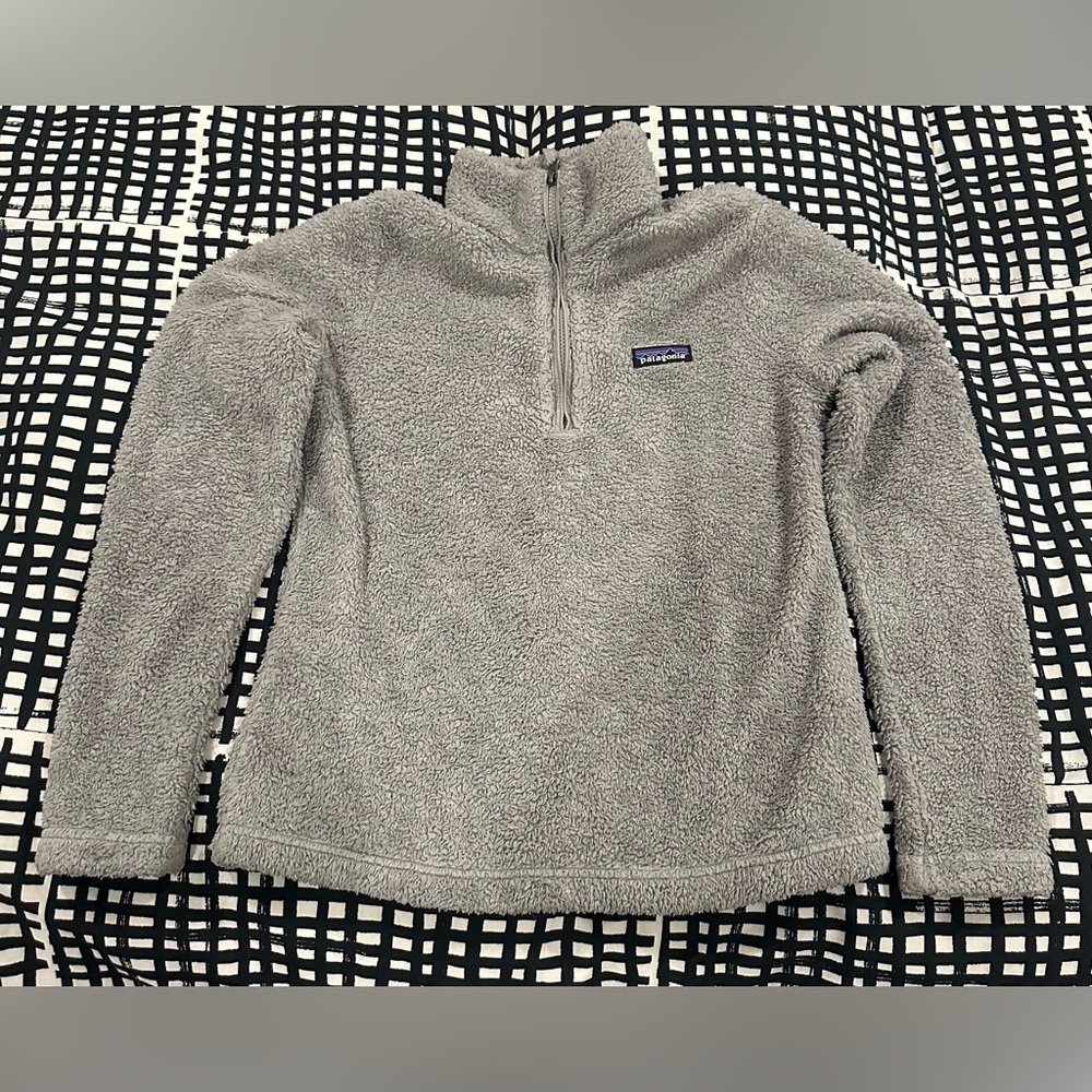 Patagonia Sweater Small Grey Pullover 1/4 Zip Los Gatos Fleece